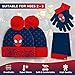 Marvel Spider-Man Kid’s Winter Hat Snow Gloves and Scarf for Boys and Toddlers 3 Pc Set Warm Pom-Pom Beanie with Accessories