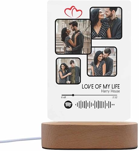 Miniatura 23 de Placa de Spotif personalizada con código de Spotif escaneable, regalos de fotos personalizados, cubierta de álbum de canciones acrílicas, regalos