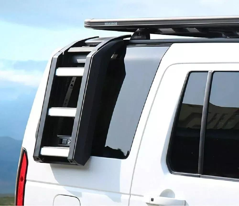 Foldable Lift Ladder Protective Frame Fits for Wrangler JL/JLU 2018-2023 2024 Window Roof Step Ladder Black