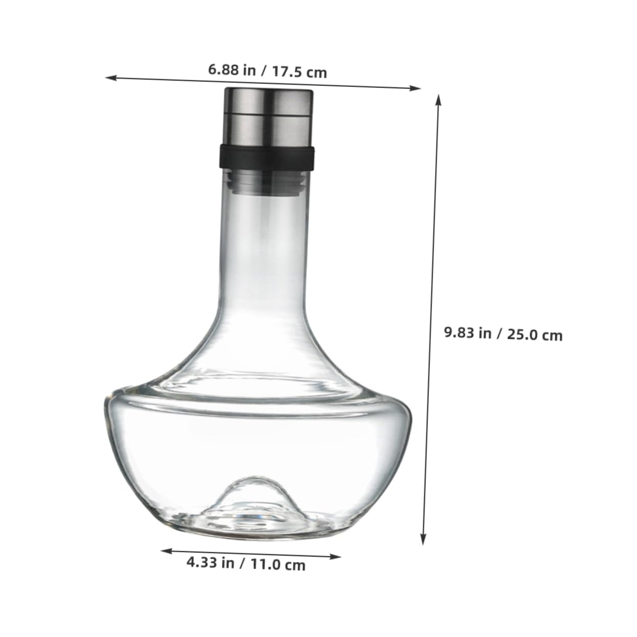 Cabilock 1 Pc licorera decantador de vino con aireador decantador de vino con tapón vaso cristal vaso de cristal bebidas jarra doméstica decantador de vino de vidrio champán