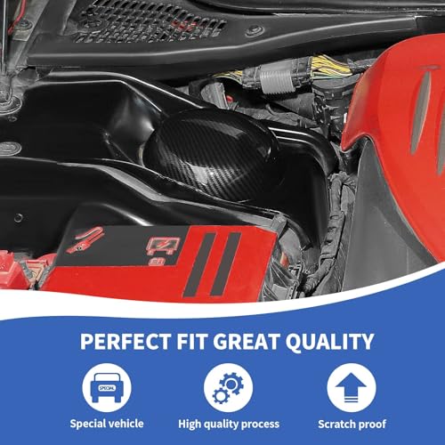 Image of RAZPOY Engine Compartment Suspension Cover Engine Bay Accessories Compatible with Dodge Challenger Charger 2009-2024, Carbon Fiber