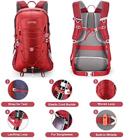 HOMIEE Rucksack Men, 45L Hiking Camping Backpack Waterproof Trekking Daypack Lightweight Outdoor Sports Backpack for Fishing, Cycling, Climbing