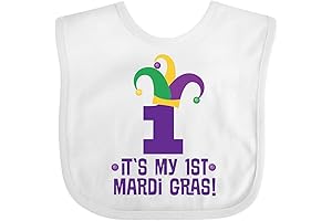 Mardi Gras Jester Hat Bib for Baby Girls