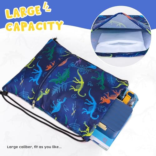 WAWSAM Dinosaur Drawstring Bags for Kids - Image 3