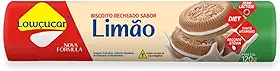 Lowcucar Biscoito Recheado Lowçucar Zero Açucares Sabor Limão 120G