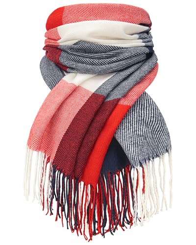 YSense Winter Scarf for Women, Fashion Long Plaid Scarves Warm Big Tartan Blanket Wrap Shawl Ladies...