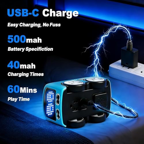 Image of Magic Mini RC Bus, 2.4 GHZ Inductive Car that Follows Drawn Line, Interactive Magic Mini Bus with Gestures Follow & Escape Modes, Ideal Present for 6+ Kids Boys Girls and Adults