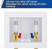 Vista 5 de EFIELD Caja de salida universal para lavadora (lavandería) con drenaje central, conexión MIP de soldadura de 1/2 pulgada con arrestador de golpe