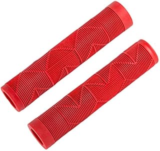 MARQUE Chevron BMX MTB Handlebar Grips - Flangeless Grips (Red)