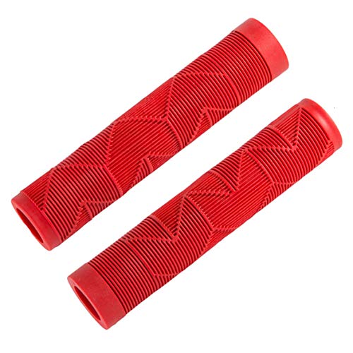 MARQUE Chevron BMX MTB Handlebar Grips - Flangeless Grips (Red)