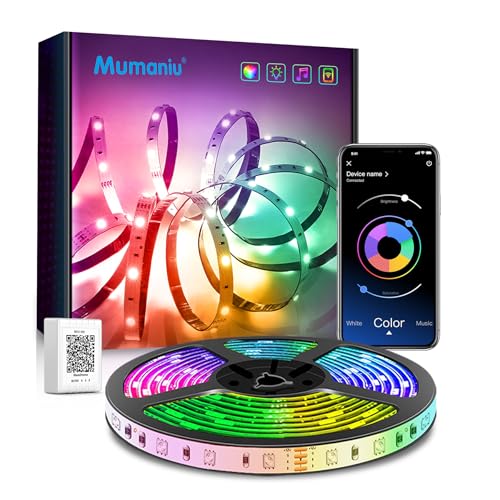 Mumaniu LED Strip Lights 30M(2 Rolls of 15m) Bluetooth, Ultra Long LED Ligh ts with Smart App Control Remote, Music Sync RGB Color Changing Flexible Led Lights for Bedroom Home Decoration Mumaniu LED Strip Lights 30M(2 Rolls of 15m) Bluetooth, Ultra Long LED Ligh ts with Smart App Control Remote, Music Sync RGB Color Changing Flexible Led Lights for Bedroom Home Decoration