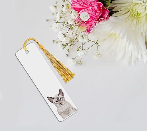 Miniatura 10 de WIRESTER Juego de 2 marcapáginas de metal con borla dorada clara para estudiantes, lectores, profesores, amantes de los libros, perro Shih Tzu negro