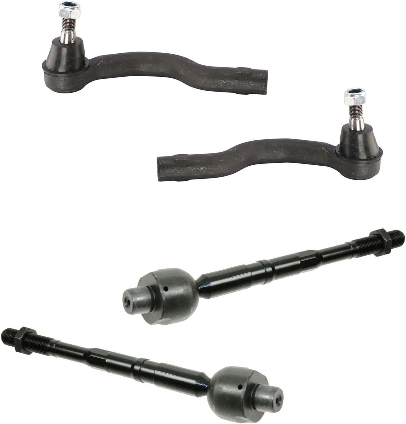 Inner and Outer Driver and Passenger Side Tie Rod Set 4 Piece Compatible with 2004-2013 Infiniti QX56 2014-2022 QX80 2005-2015 2017-2022 Nissan Armada 2004 Pathfinder Armada 2004-2015 Titan
