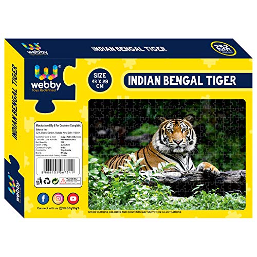 Webby Kid Indian Bengal Tiger Jigsaw Puzzle, 252 Pieces