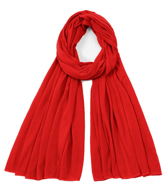 Van Der Rich - Einfarbiger Schal Weiche Stola 68cm*170cm - Damen (Rot45)
