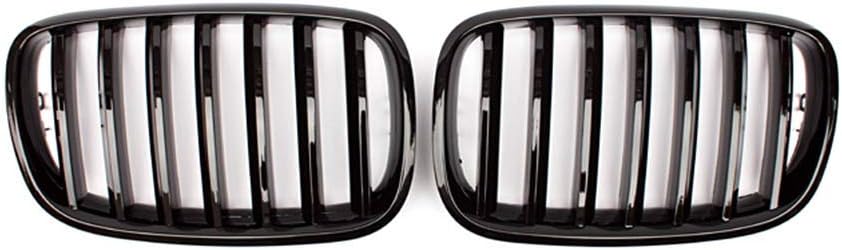 A Pair E70 / E71 Front Grille For BMW X5 E70 X6 E71 2007-2014 (Glossy Black)