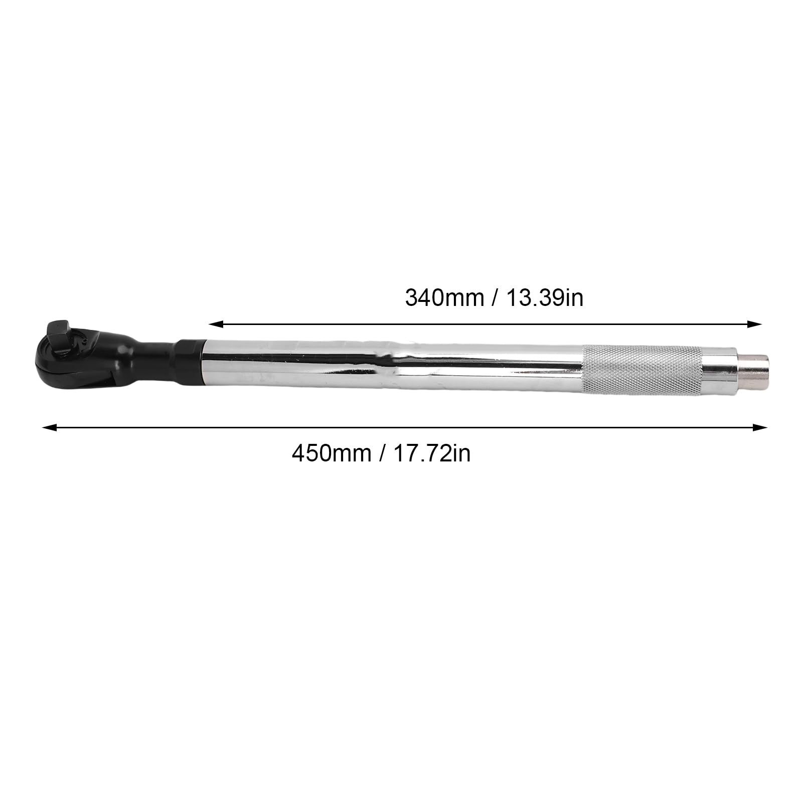 Llave de Extensión Eléctrica, Alargador de Llave de Trinquete 450mm, Adaptador de Acero Aleación CRV para Espacios Apretados y Trabajos de Montaje