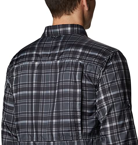 Image of Columbia Men Omni-Shade Silver Ridge Utility Lite Plaid Hiking and Trekking Long Sleeve Shirt