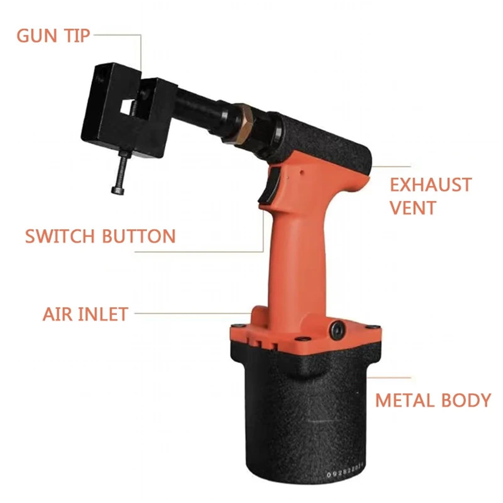 Punzonatrice pneumatica idraulica valvola aria lamiera di ferro alluminio metallo Billboard Corner Code Gun Pinza (9 mm)