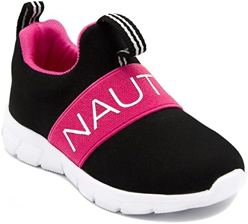 Nautica Girls’ Slip-On Sneaker – Athletic Running Kids’ Shoe for Walking, Running, Tennis, and Sports (Toddler/Little Kid)