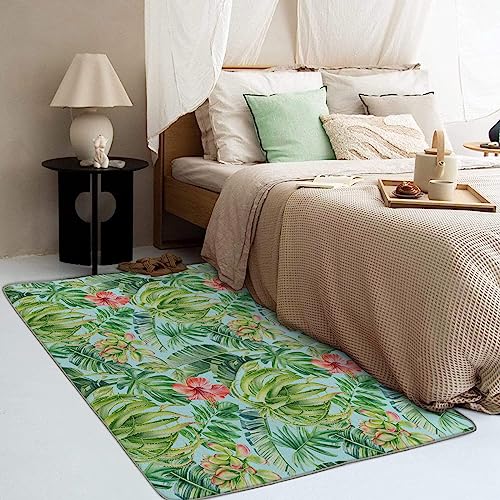 Tapete decorativo 4x6 Tropical Leaf para sala y dormitorio miniatura 3