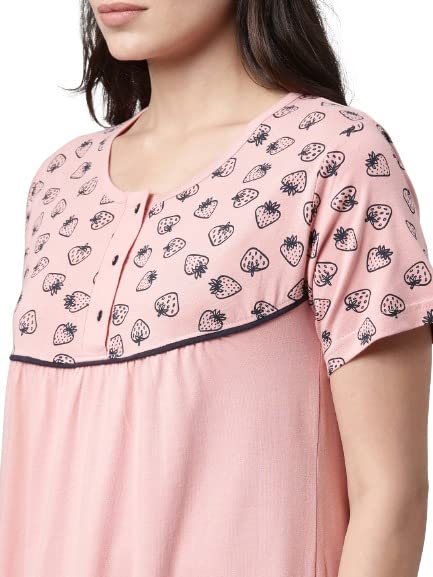 Image of KRYPTIC Womens Printed Pure Cotton Maxi Nightdress