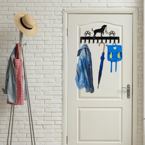SUPERDANT Hunde Schlüsselaufhänger Hunde Schlüsselbrett mit 10 Haken Tier Schlüsselhalter Wandmontage Organizer Schlüsselleiste Für Hund Leine Tasche Kleidung Schlüssel Hängende 25x11.5cm