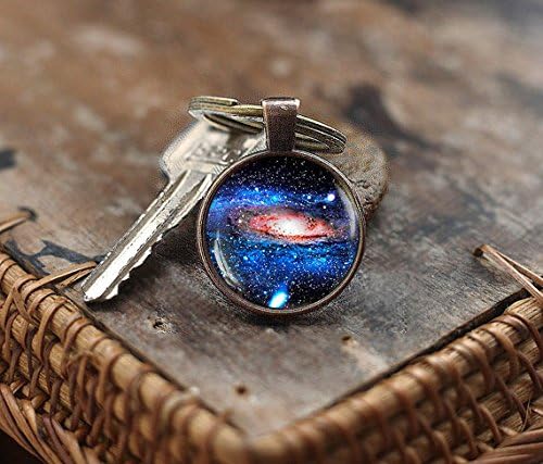 Galaxy Keychain, Galaxy Nebula Keychain, Universe Keychain, Space Keychain, men's Keychain