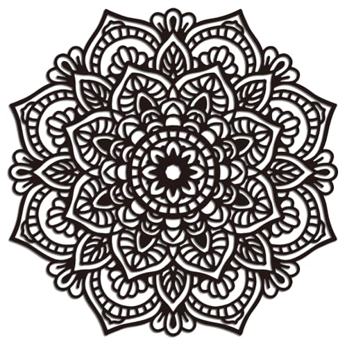Décoration murale mandala en métal WADORN pour un salon zen