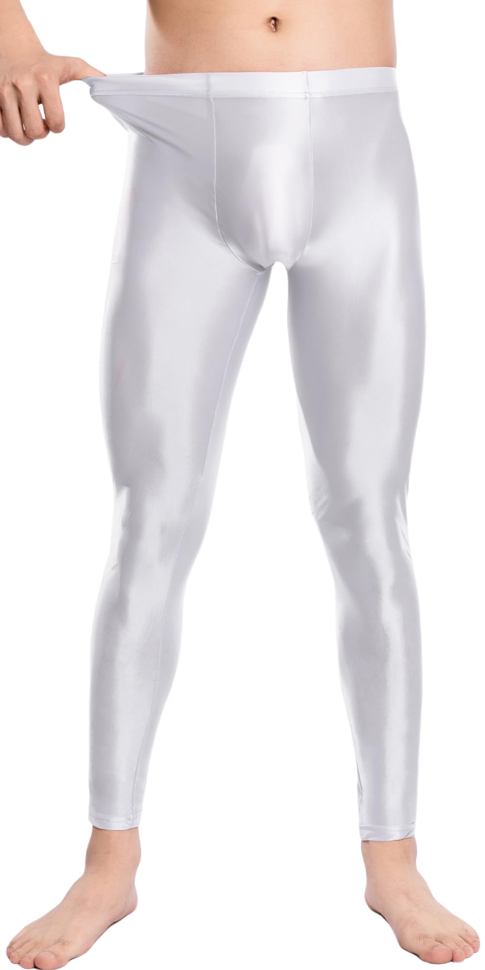 Pantalon Homme Brillant AIEOE - Leggings Nylon Élasthanne Clubwear M-XXL
