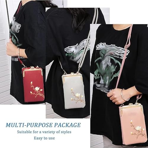 Women Sling Cross-Body Wallet Portable Sleek Zipper Pu Leather Purse Adjustable Strap for Travel Shoulder Bag2