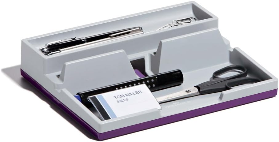 Durable 761358 VARICOLOR Desk Organiser, Compact Stationery Storage Tray with Phone/Table Mount - Charcoal