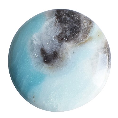 Cabochon agate naturelle aqua 39 x 8,5 mm pour sertissage et haute bijouterie artisanale