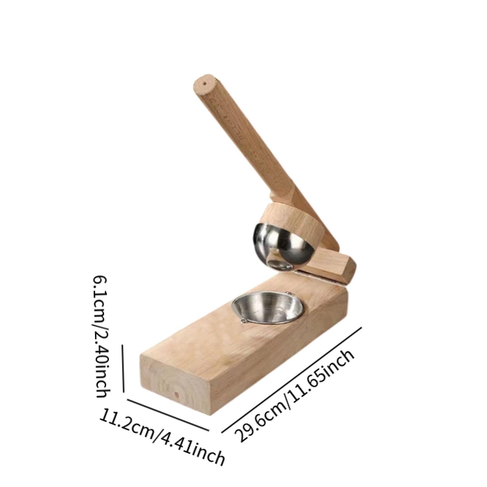 Mochi Maker Presser per Creare Riso Glutinoso Pressa per Qingtuan Utensile per Pasta di Mochi Strumento per Pelle di in Legno Solido Facile, Legno di Gomma 8 Cm