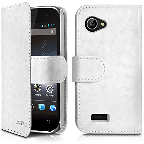 Seluxion - Housse Coque Etui Portefeuille Fonction Support Couleur Blanc pour pour Wiko Cink...