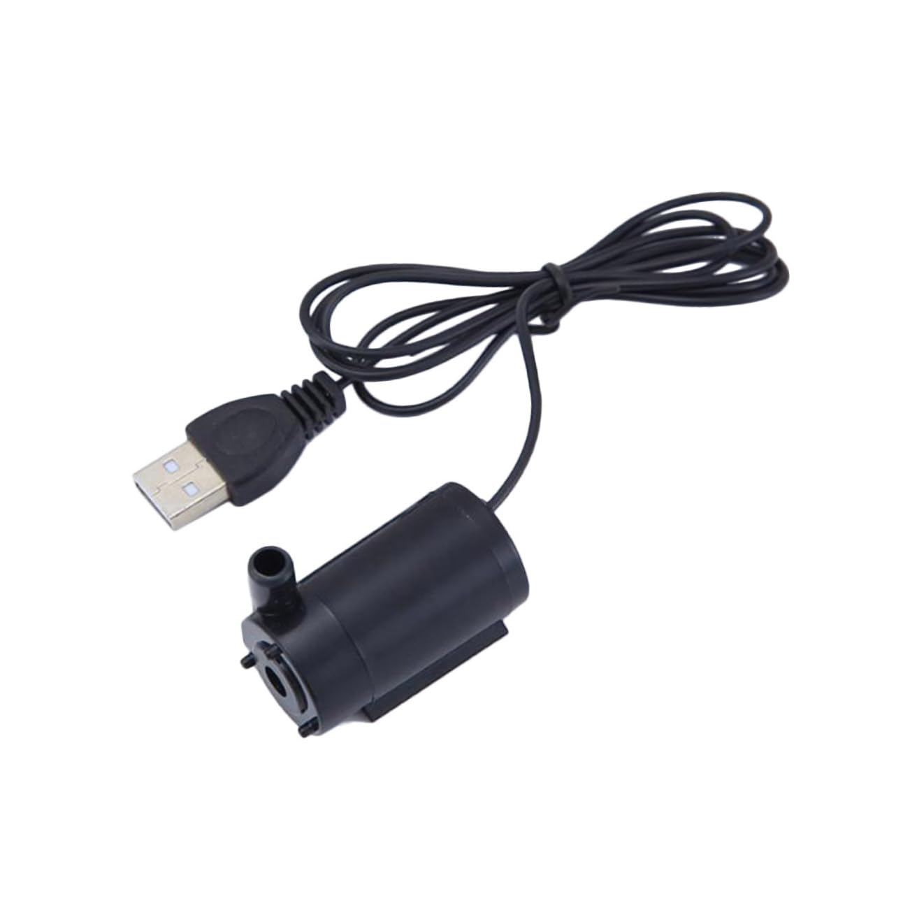Mipcase USB Micro Submersible Water Pump Cable Mini Pump for Aquariums Fountains Hydroponics for Fish Easy to Clean Black Horizontal Type