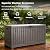 EAST OAK 120 Gallon Outdoor Storage Box | Large Resin Deck Box with Reinforced Stainless Steel Support | Waterproof & UV-Resistant Patio Storage Box for Cushions, Garden Tools & Pool Accessories, Grey