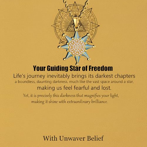 GLUBU Meaningful Your Guiding Star of Freedom Necklace Dainty 14K