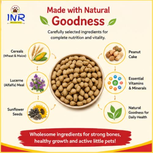Image of INR's Farm Fresh Healthy Pellets Food for Hamsters, Rats, Mice & Rodents, 600g