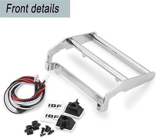 Miniatura 3 de Parachoques delantero de metal con 2 luces LED para 110 TRX4 Bronco RC Crawler accesorios de coche