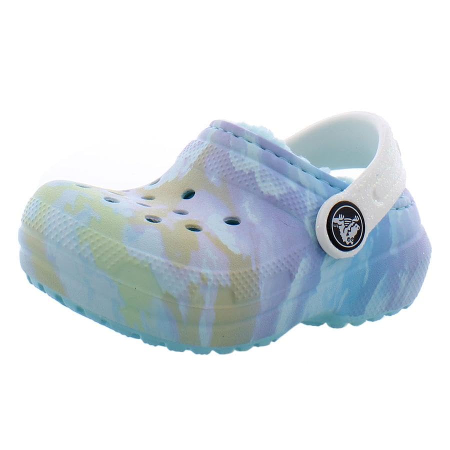 Image of Crocs Cloud Lined Clog Baby Boys Shoes Size 10, Color: Multi-Colored /Blue-Multi-Colored