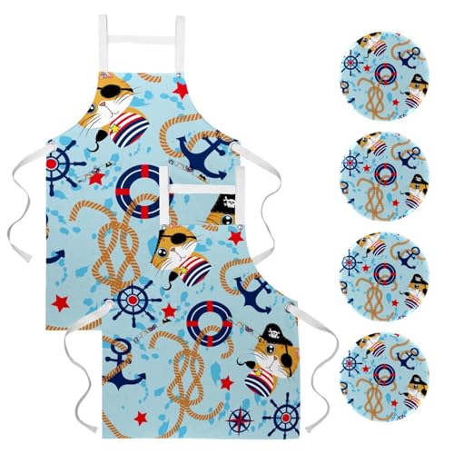Tablier de cuisine pour restaurant et nettoyage de la maison, lot de 2