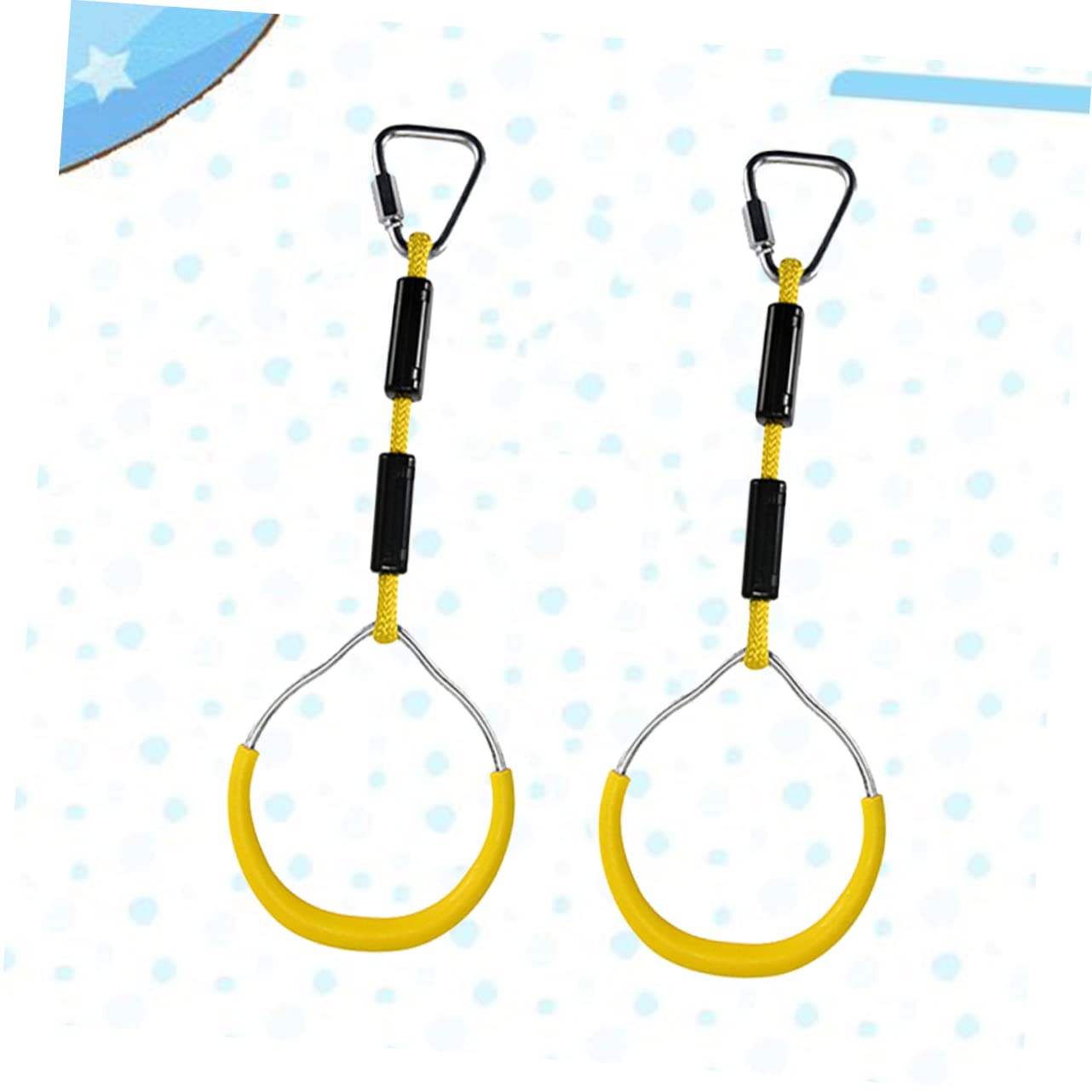 Toddmomy 2Pcs Gymnastic Rings Set for Yellow Fitness Rings for Climbing and Durable Workout Equipment for Backyard Fun