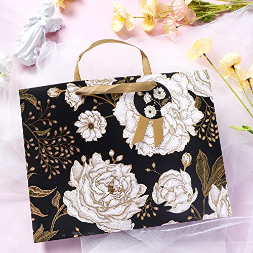 Loveinside KGB-FLO13510-BK Black And Gold Gift Bag Foil Floral thumb #7