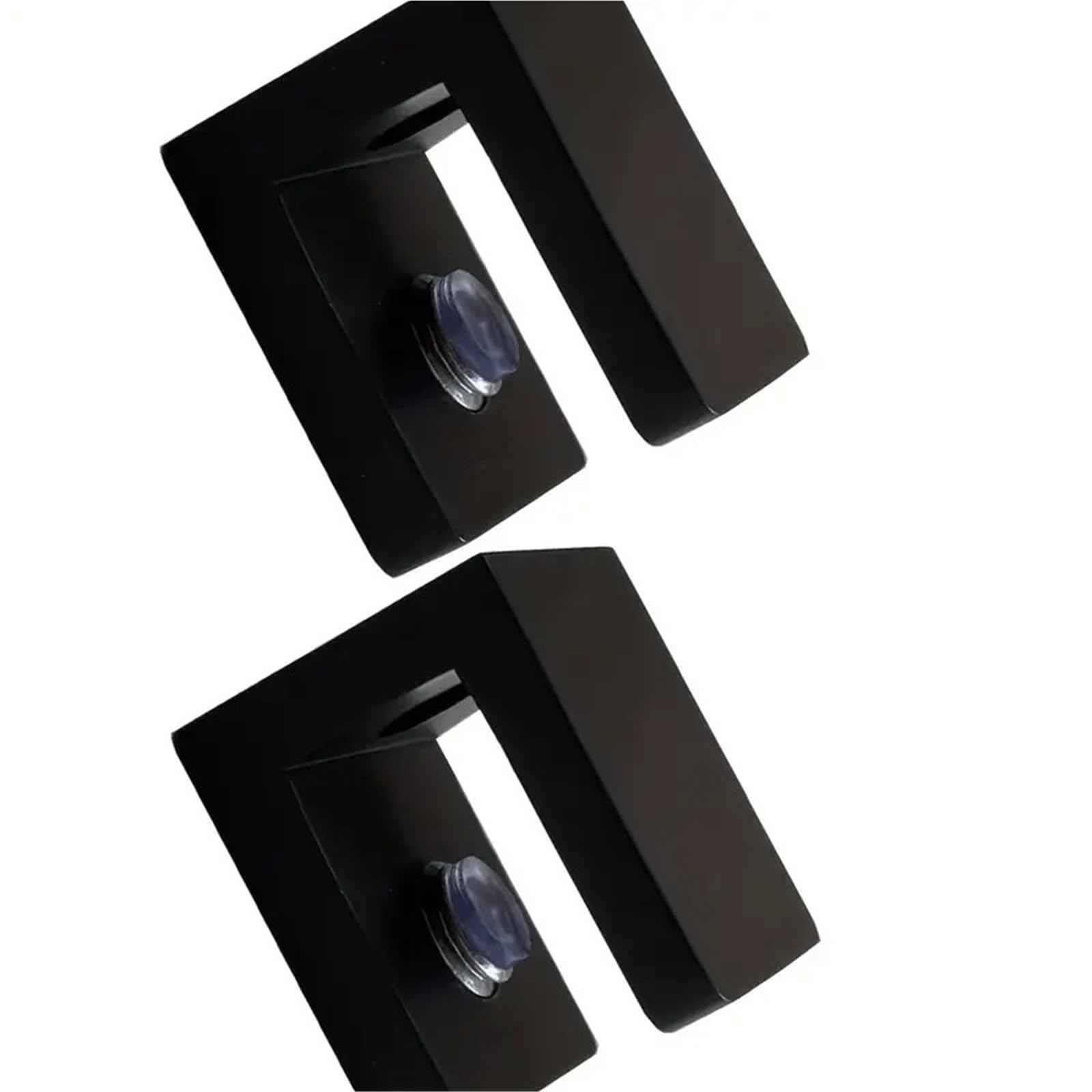 Wylqen One Color Glass Clamp 8Pcs Space Aluminum Glass Clamps Shelves Holder Corner Bracket Bathroom Mirror Shelf Clips Square Whole For Bathroom Cabinet Wine Rack