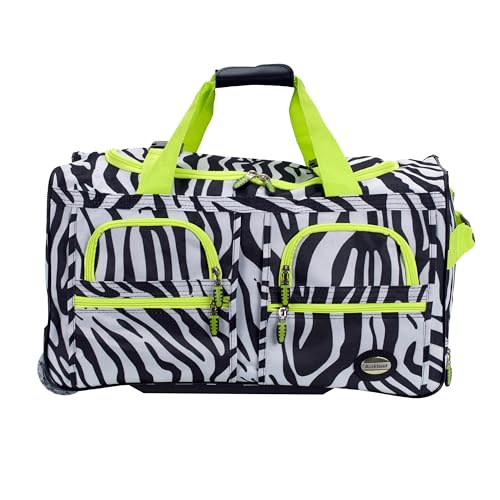 Image of Rockland Rolling Duffel Bag, Black, 22 inch