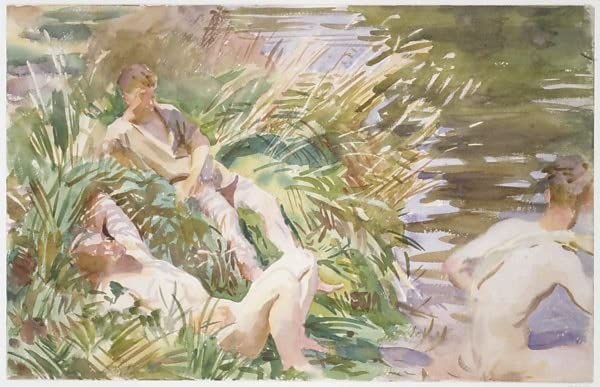 Carteles y grabados de pintura clásica Bagno a John Sargent, cuadros de pared de 60x90cm