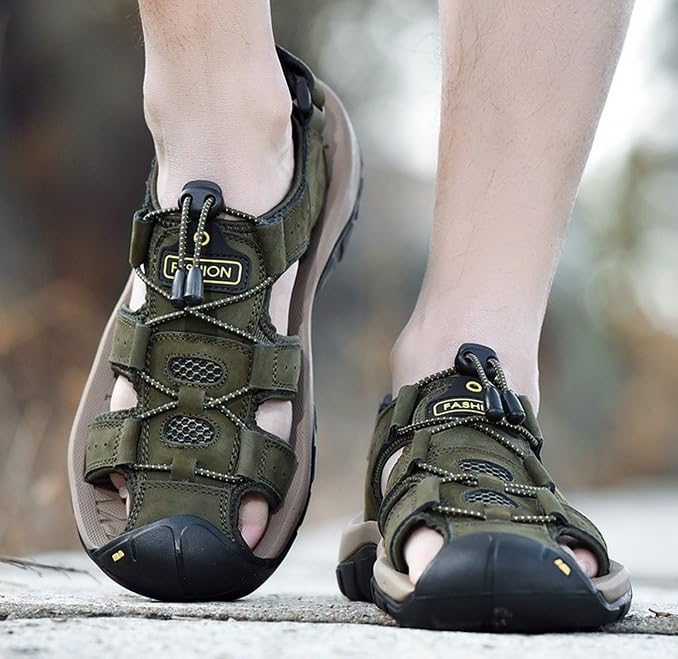 Mens Sandals Closed Toe Hiking Sandals Easy On Outdoor Fisherman Breathable Drying Outdoor Sandals Summer Sandals For Men2