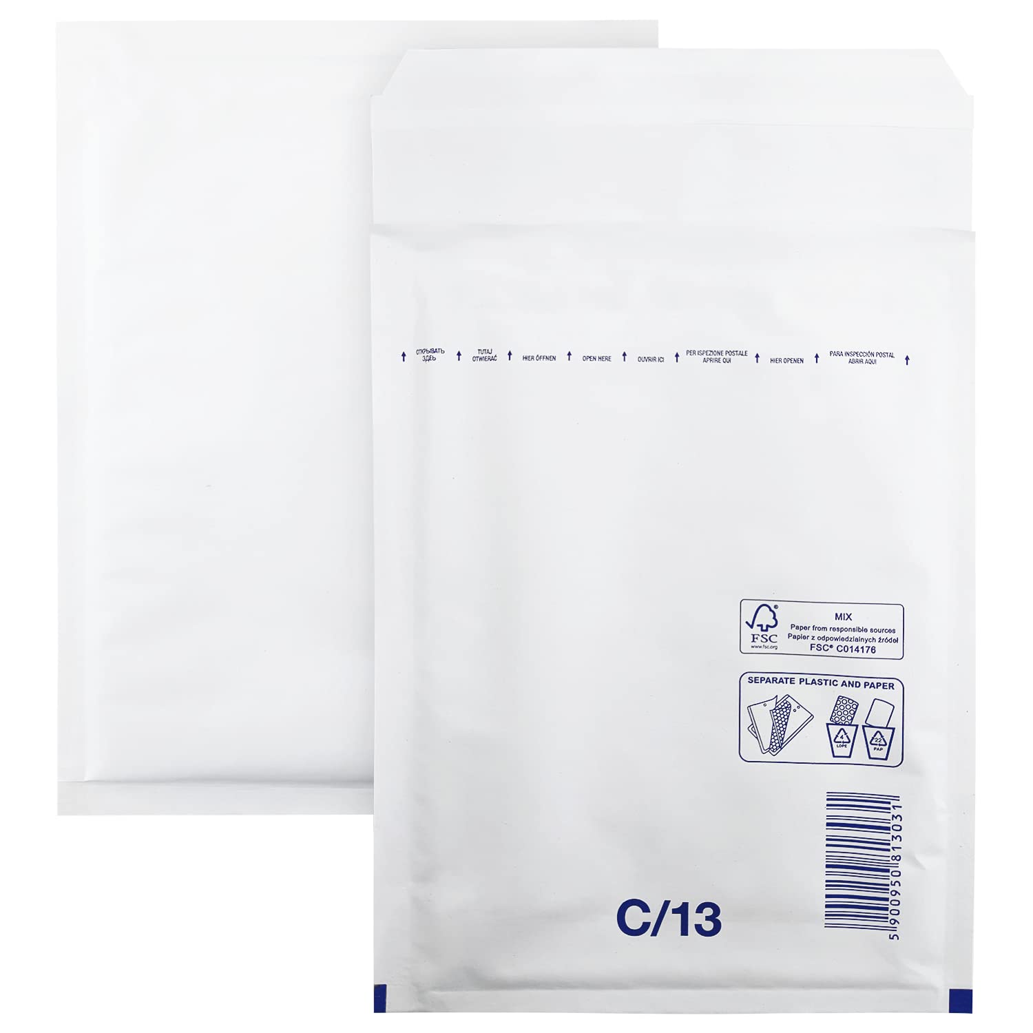 Netuno 10 Bubble envelopes C/13 170 x 225 mm 6.7 x 8.85 in Cushioned Mailer air Cushion Padded mailers Shipping Bags Bubble mailing Envelope Padded envelopes for Shipping