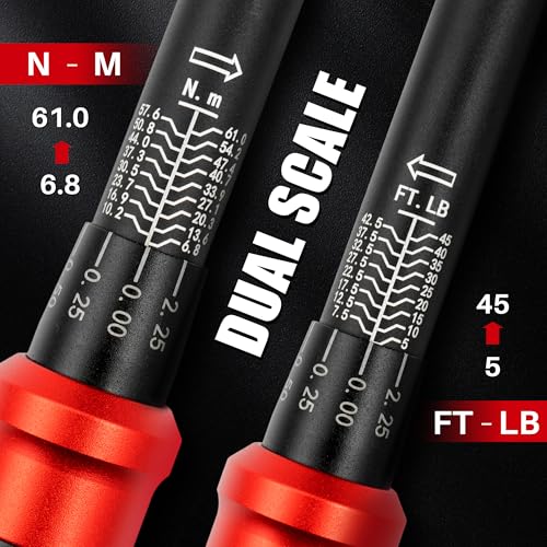 Image of 3 /8-Inch Drive Click Torque Wrench-5-45Ft-Lb for Car Motorcycle DIY